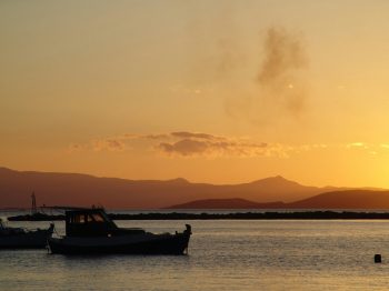 Sunset during Corfu shoulder season