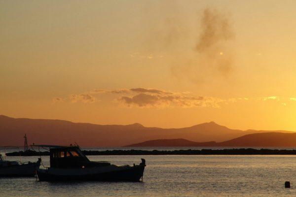 Sunset during Corfu shoulder season